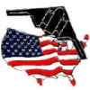B-2 SPIRIT STEALTH BOMBER PIN USA FLAG COUNTRY SHAPE PIN